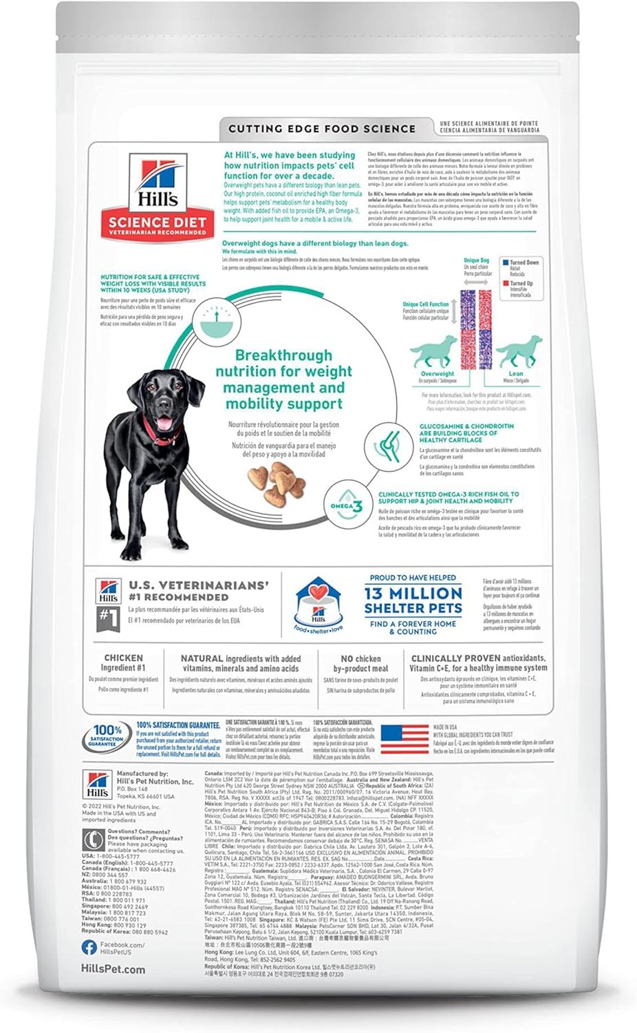 image:imageHills Science Diet Adult Perfect Weight amp Joint Support Large Breed Dry Dog Food Chicken 25 lb Bag