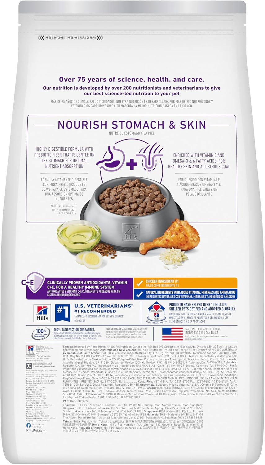 image:imageHills Science Diet Adult Sensitive Stomach amp Skin Dry Dog Food Chicken 30 lb Bag 1 Veterinarian Recommended Adult Formula Chicken Recipe 30 lb BagChicken