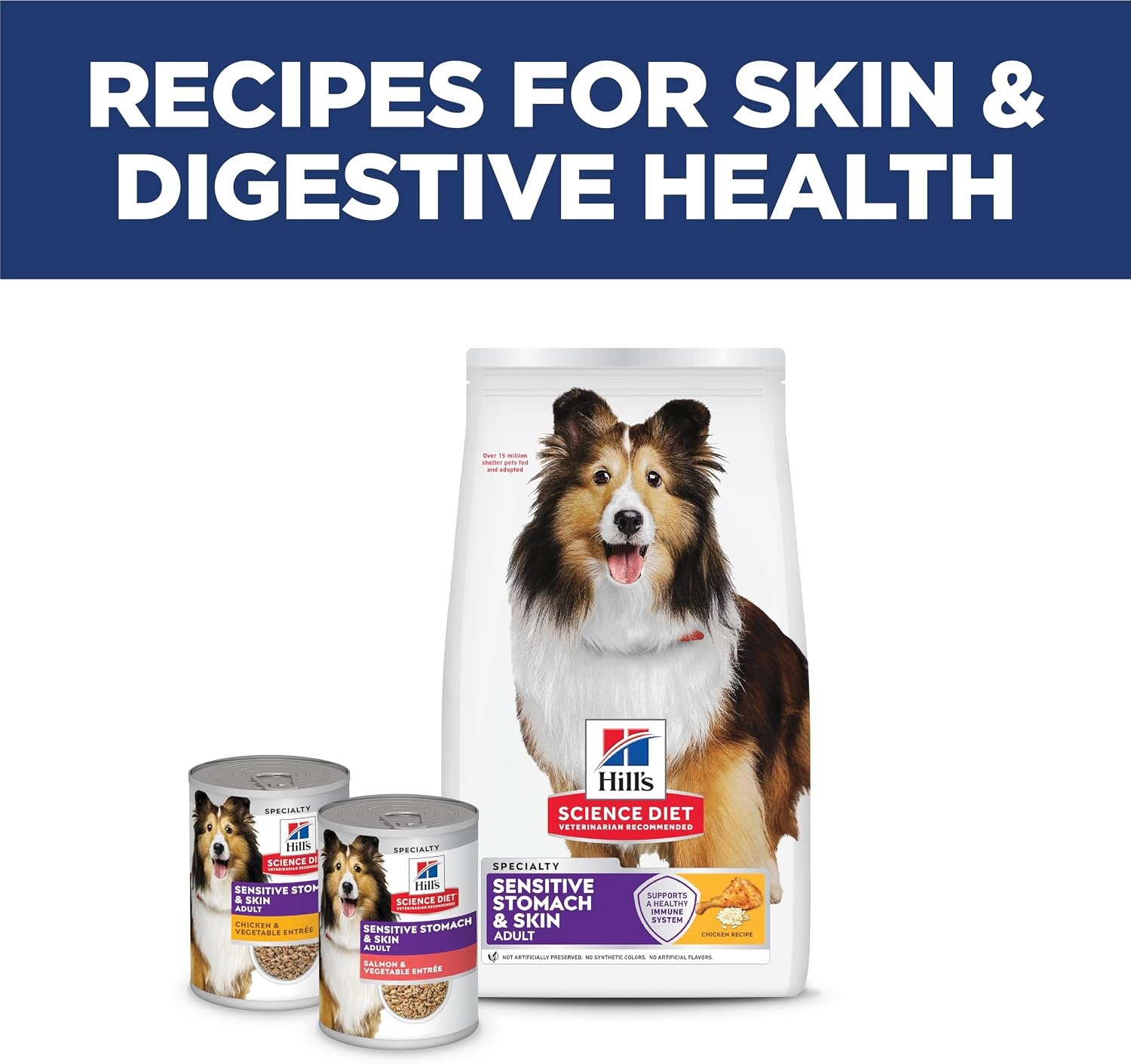 image:imageHills Science Diet Adult Sensitive Stomach amp Skin Dry Dog Food Chicken 30 lb Bag 1 Veterinarian Recommended Adult Formula Chicken Recipe 30 lb BagChicken