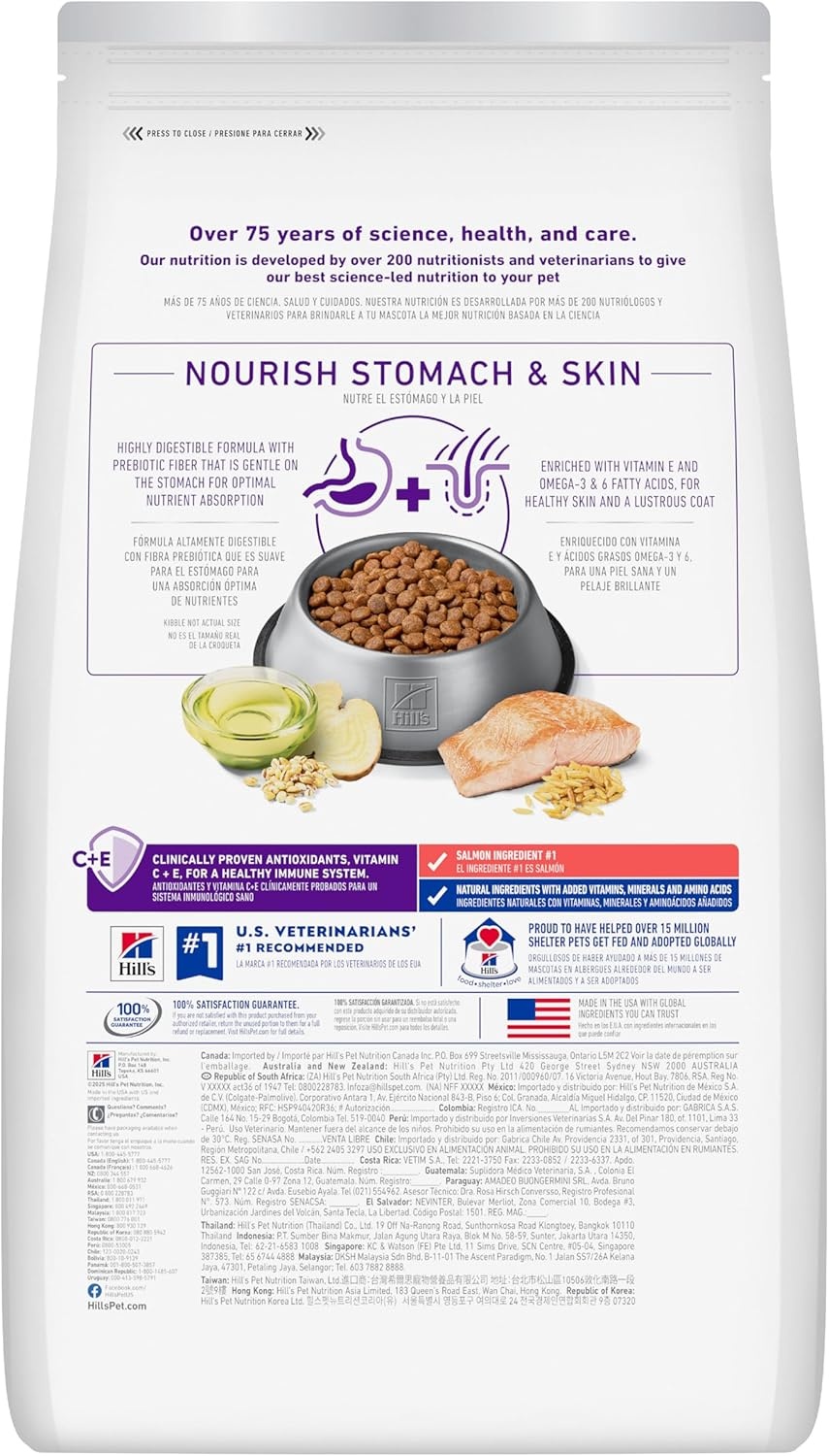 image:imageHills Science Diet Adult Sensitive Stomach amp Skin Dry Dog Food Chicken 30 lb Bag 1 Veterinarian Recommended Adult Formula Chicken Recipe 30 lb BagSalmon