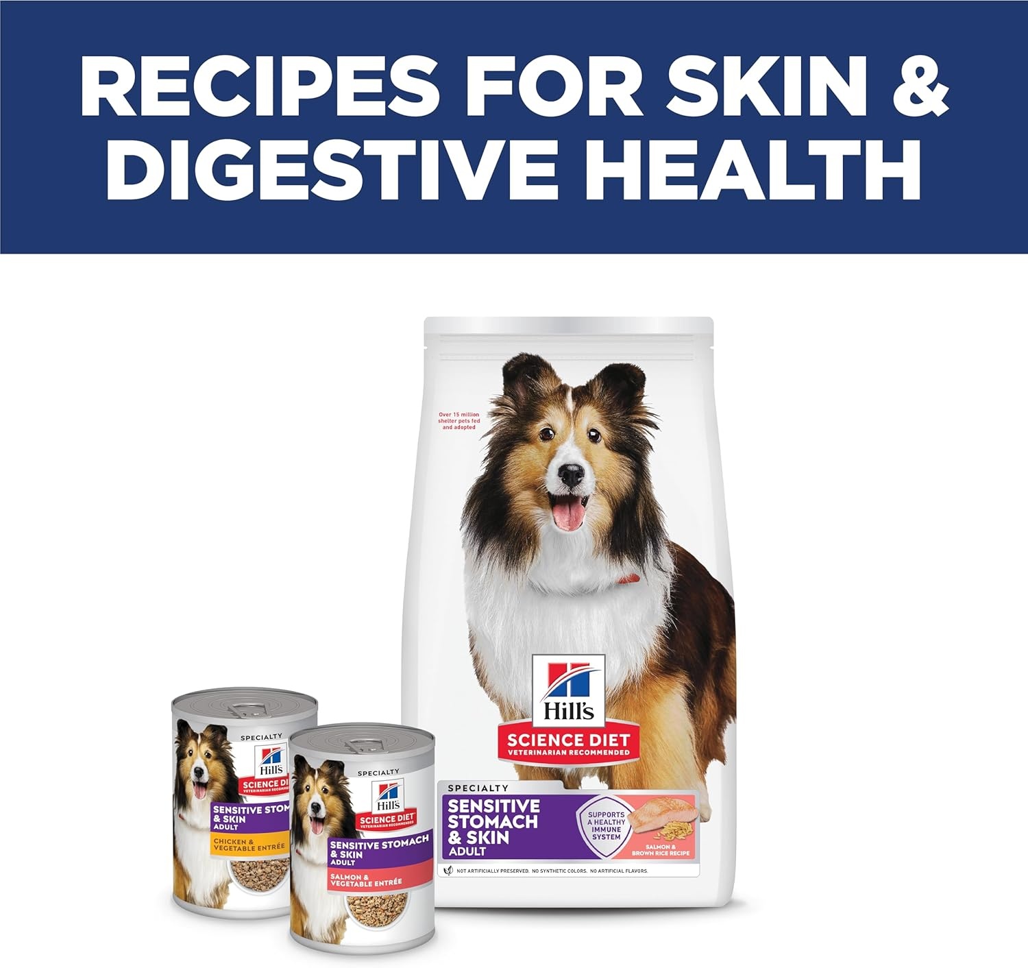 image:imageHills Science Diet Adult Sensitive Stomach amp Skin Dry Dog Food Chicken 30 lb Bag 1 Veterinarian Recommended Adult Formula Chicken Recipe 30 lb BagSalmon