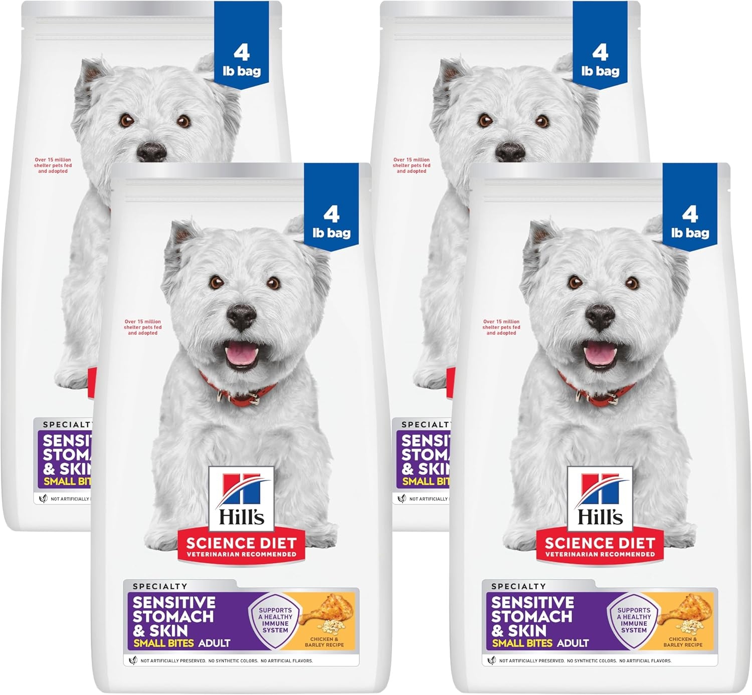 image:imageHills Science Diet Adult Sensitive Stomach amp Skin Small Bites Dry Dog Food Chicken 4 lb BagChicken