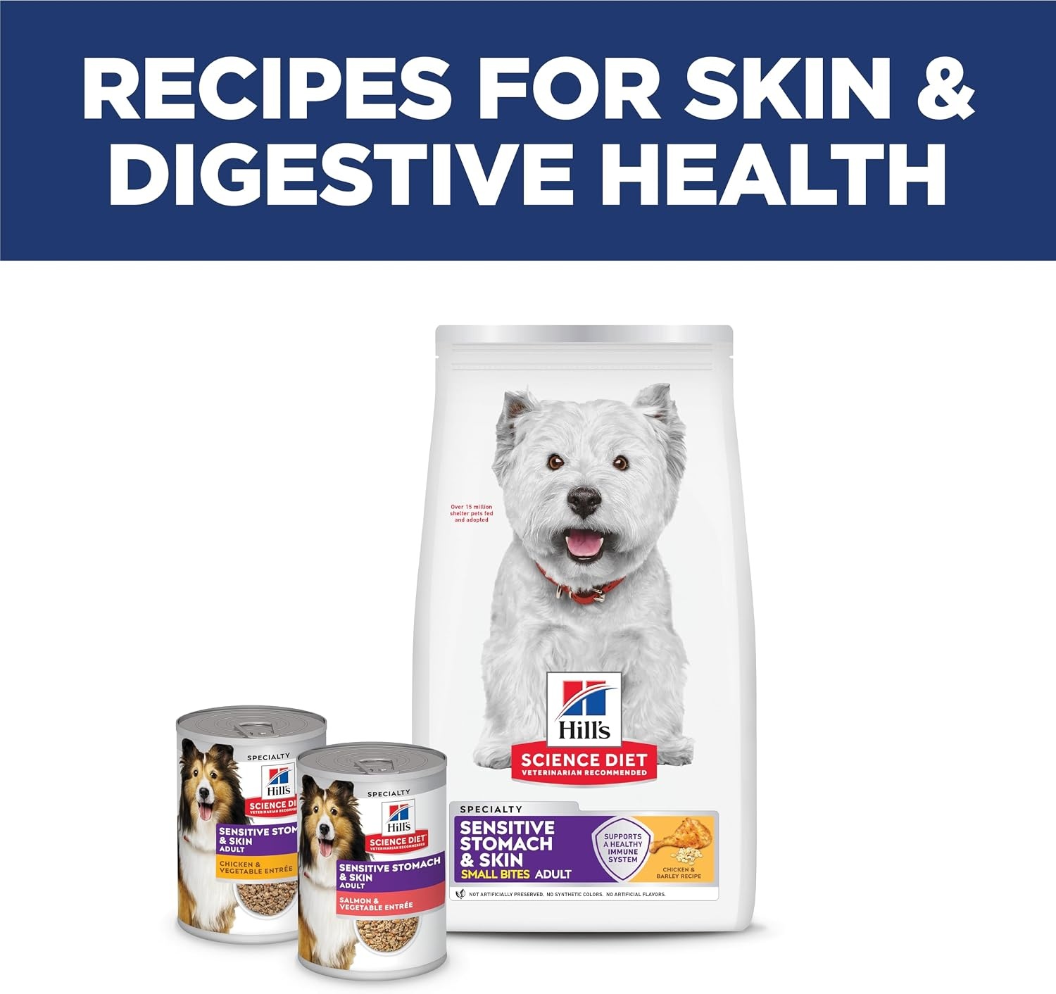 image:imageHills Science Diet Adult Sensitive Stomach amp Skin Small Bites Dry Dog Food Chicken 4 lb BagChicken