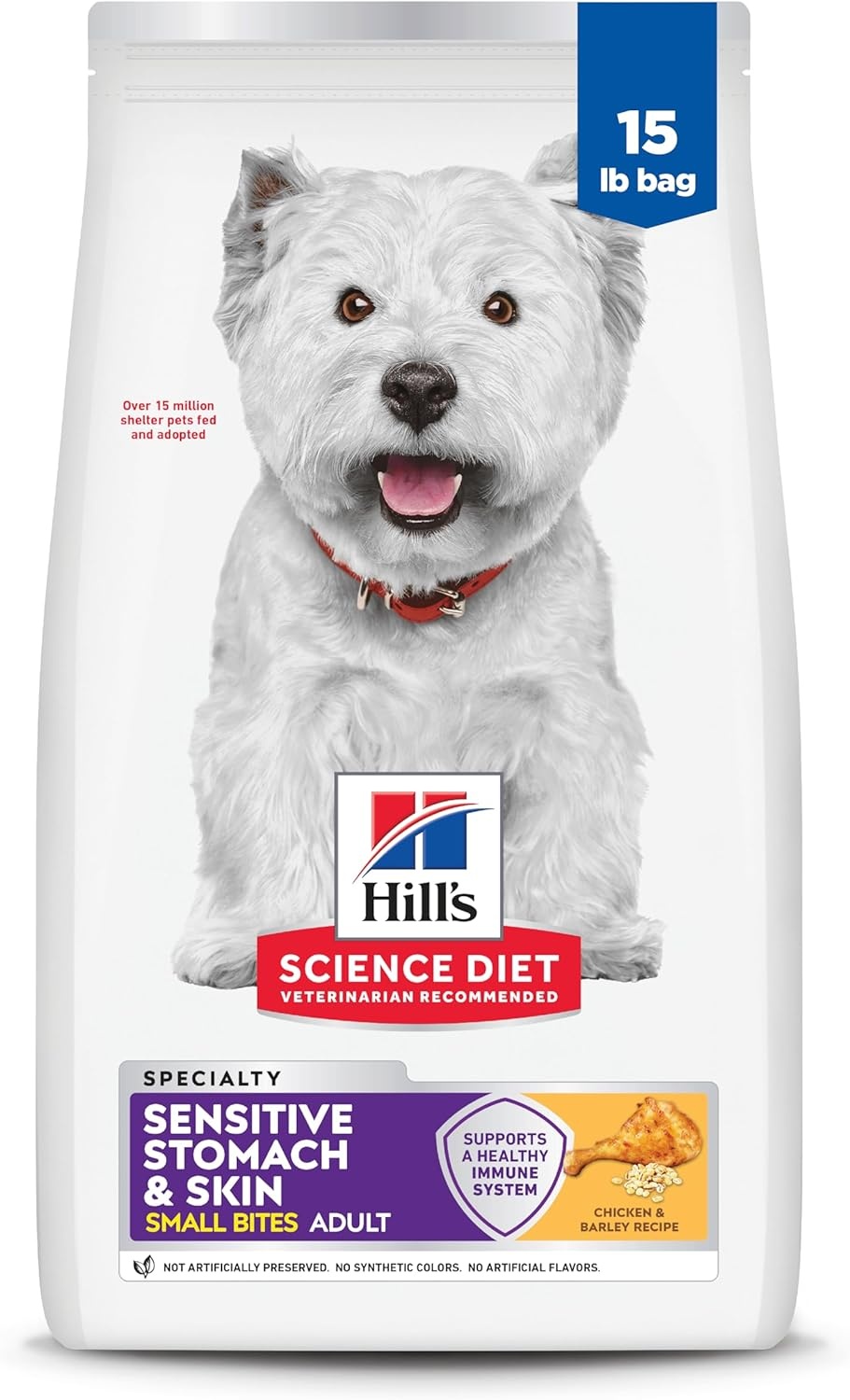 image:imageHills Science Diet Adult Sensitive Stomach amp Skin Small Bites Dry Dog Food Chicken 4 lb BagChicken