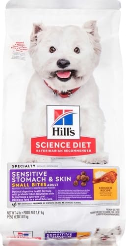 image:imageHills Science Diet Adult Sensitive Stomach amp Skin Small Bites Dry Dog Food Chicken 4 lb BagChicken