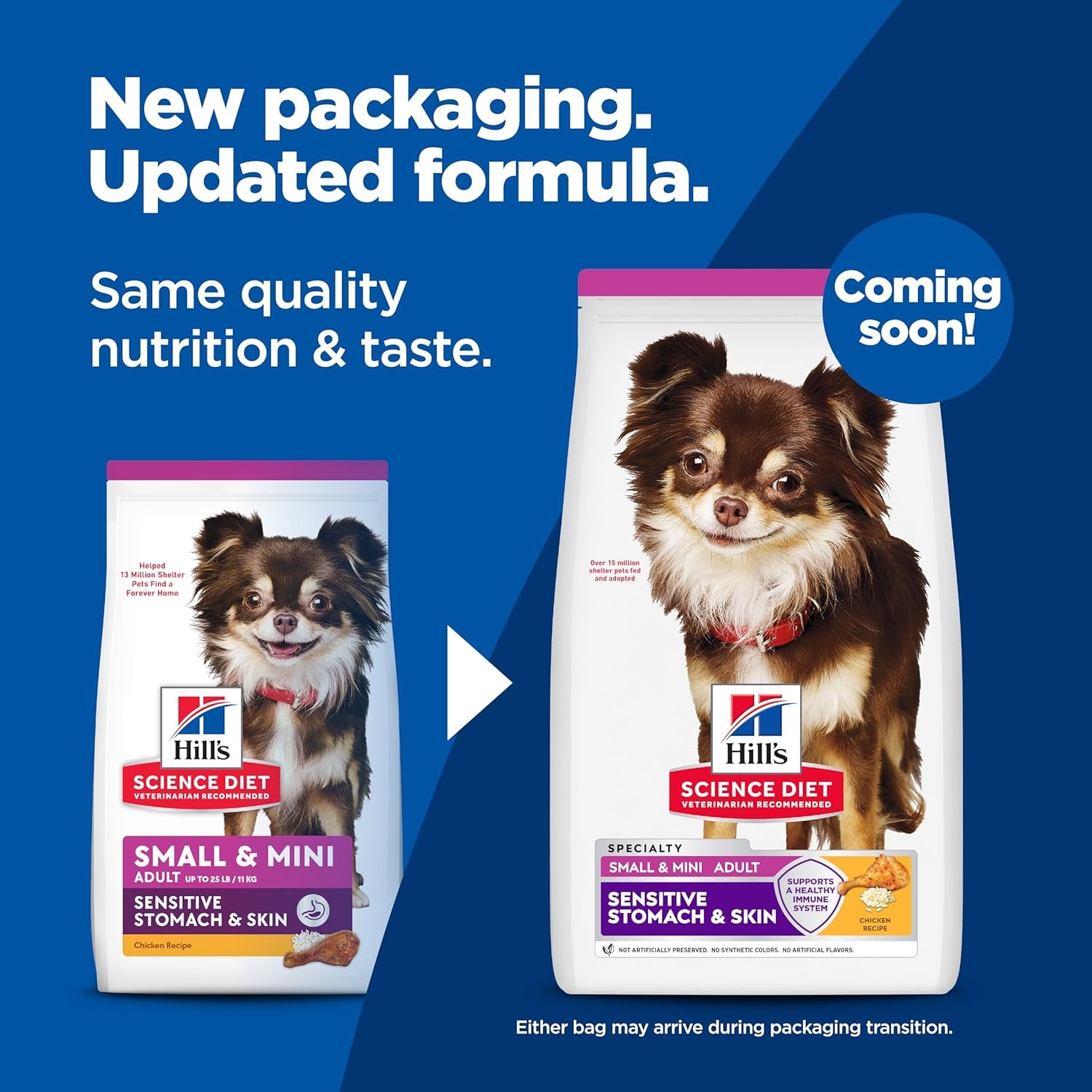 image:imageHills Science Diet Adult Sensitive Stomach amp Skin Small amp Mini Dry Dog Food Chicken 15 lb Bag Updated FormulaChicken
