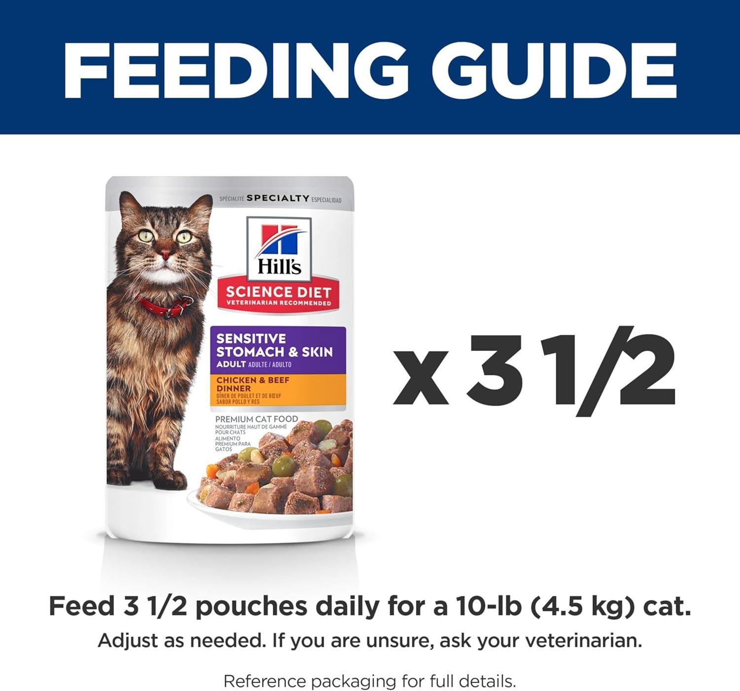 image:imageHills Science Diet Adult Sensitive Stomach amp Skin Wet Cat Food Chicken amp Beef 28 oz Pouches 24PackChicken Beef Stew