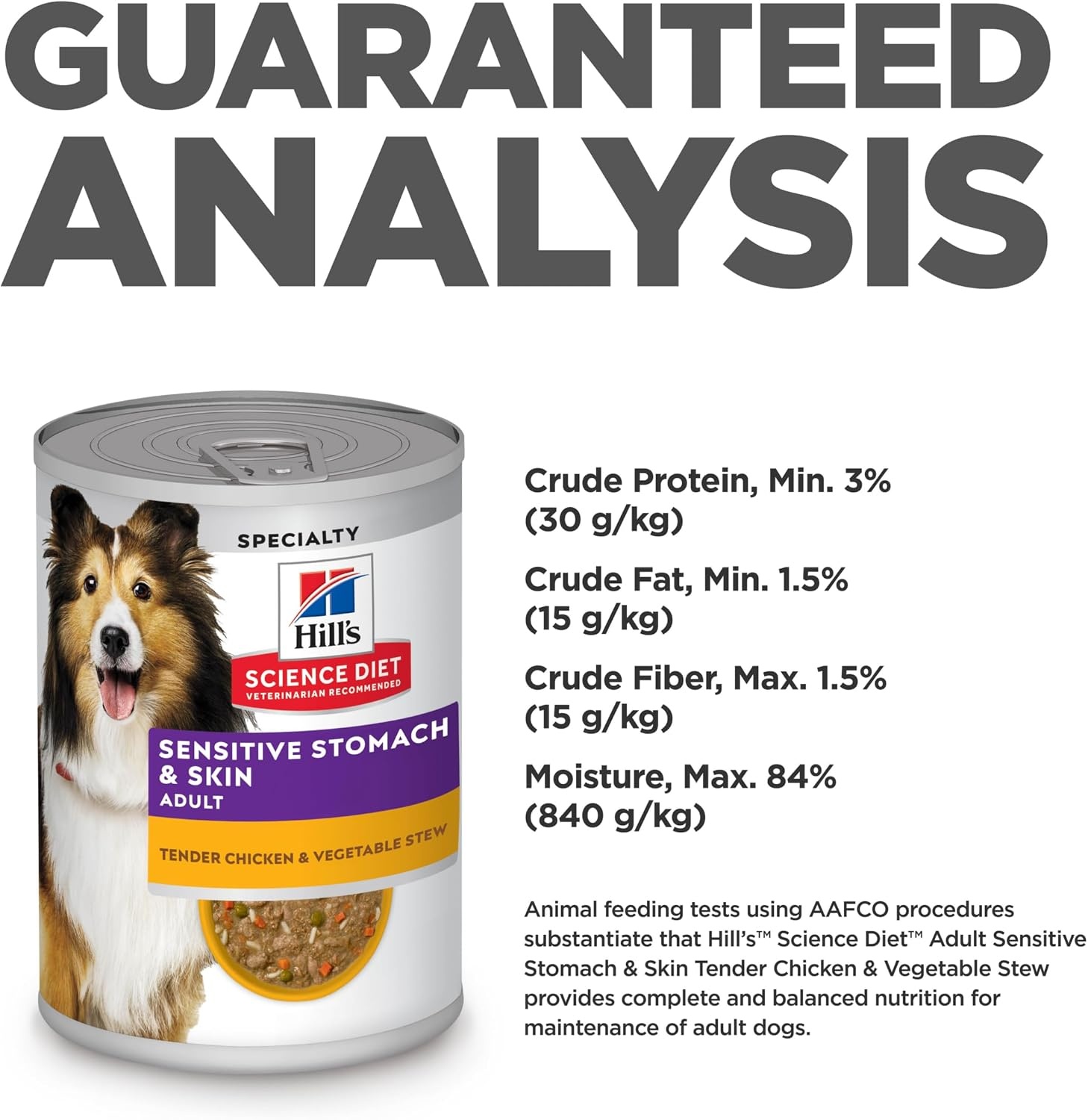 image:imageHills Science Diet Adult Sensitive Stomach amp Skin Wet Dog Food Variety Pack Chicken amp Vegetable Salmon amp Vegetable 128 oz Cans 12PackChicken Vegetable Stew