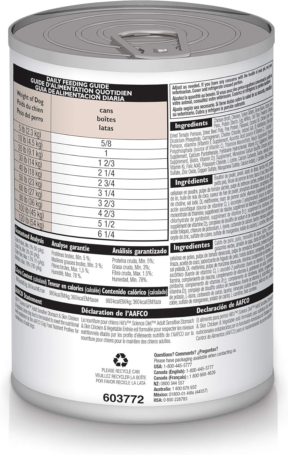 image:imageHills Science Diet Adult Sensitive Stomach amp Skin Wet Dog Food Variety Pack Chicken amp Vegetable Salmon amp Vegetable 128 oz Cans 12PackChicken Vegetables Loaf