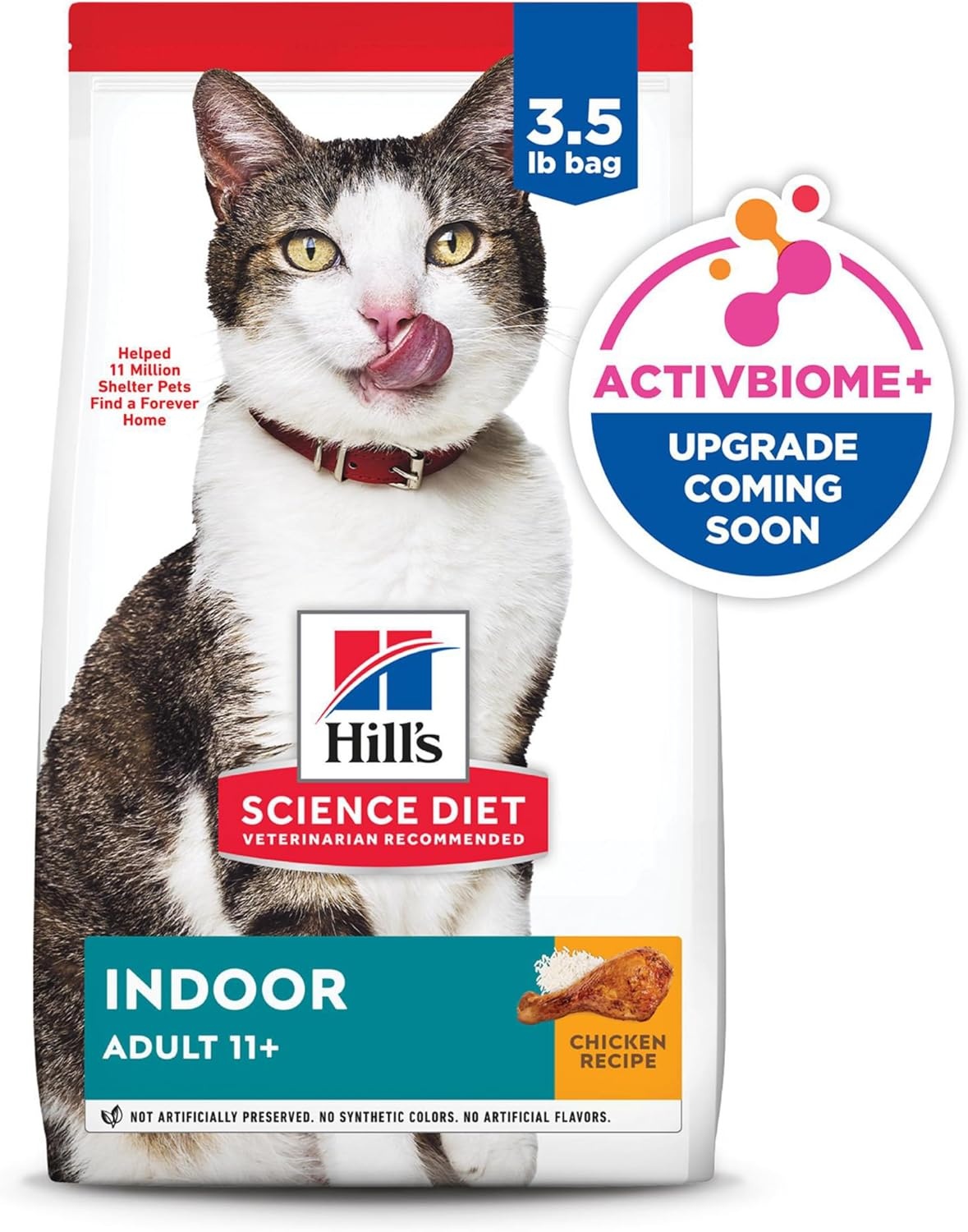image:imageHills Science Diet Indoor Senior Adult 11 Easy Litter Box Cleanup Dry Cat Food Chicken Recipe 7 lb BagChicken