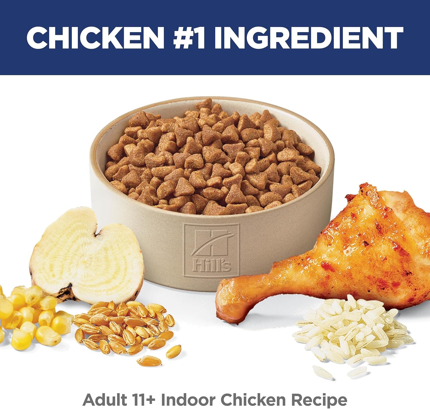 image:imageHills Science Diet Indoor Senior Adult 11 Easy Litter Box Cleanup Dry Cat Food Chicken Recipe 7 lb BagChicken