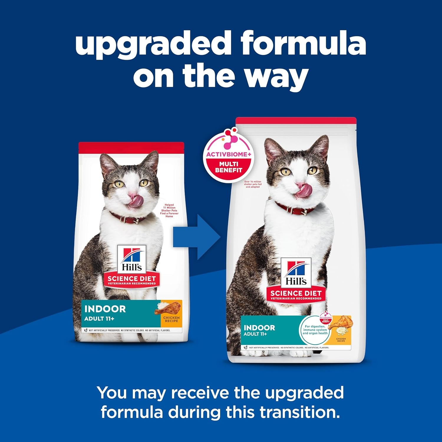 image:imageHills Science Diet Indoor Senior Adult 11 Easy Litter Box Cleanup Dry Cat Food Chicken Recipe 7 lb BagChicken