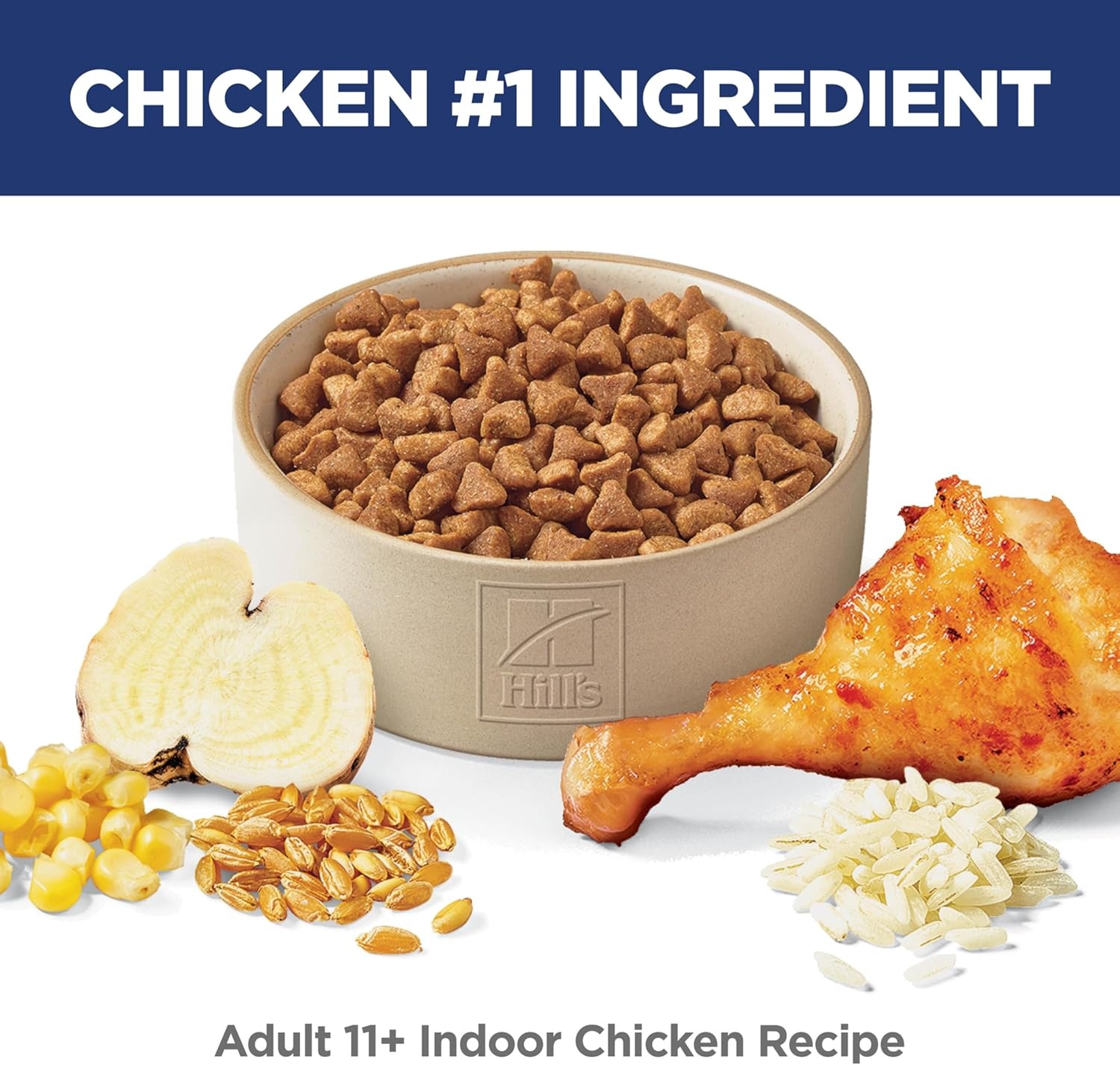 image:imageHills Science Diet Indoor Senior Adult 11 Easy Litter Box Cleanup Dry Cat Food Chicken Recipe 7 lb BagChicken