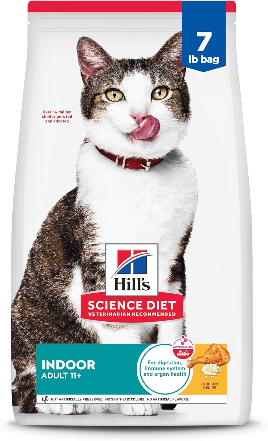 image:imageHills Science Diet Indoor Senior Adult 11 Easy Litter Box Cleanup Dry Cat Food Chicken Recipe 7 lb BagChicken