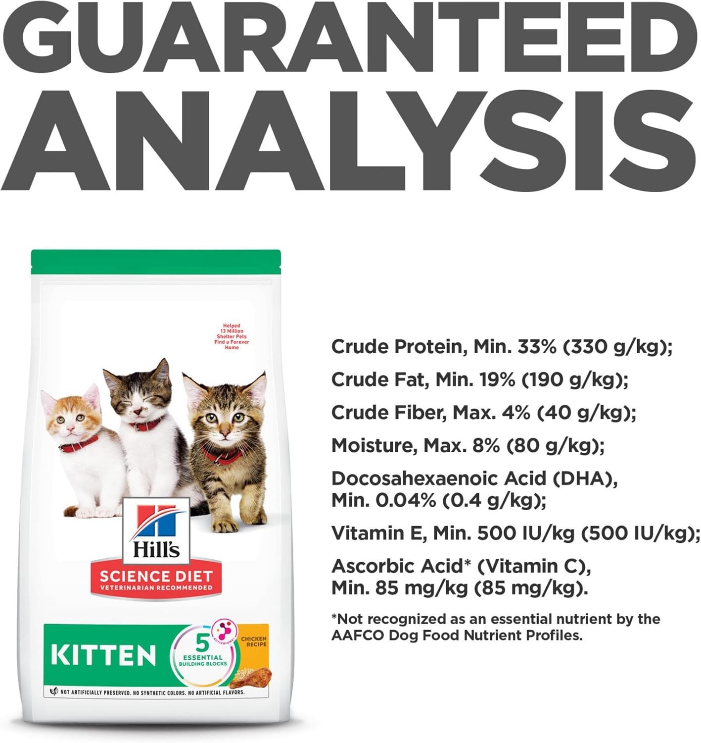 image:imageHills Science Diet Kitten Dry Cat Food Chicken 155 lb BagChicken