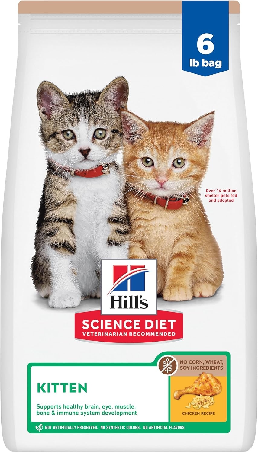 image:imageHills Science Diet Kitten Kitten Premium Nutrition Dry Cat Food No Corn Wheat Soy Chicken amp Brown Rice 35 lb BagNo Corn Wheat Soy Chicken Brown Rice