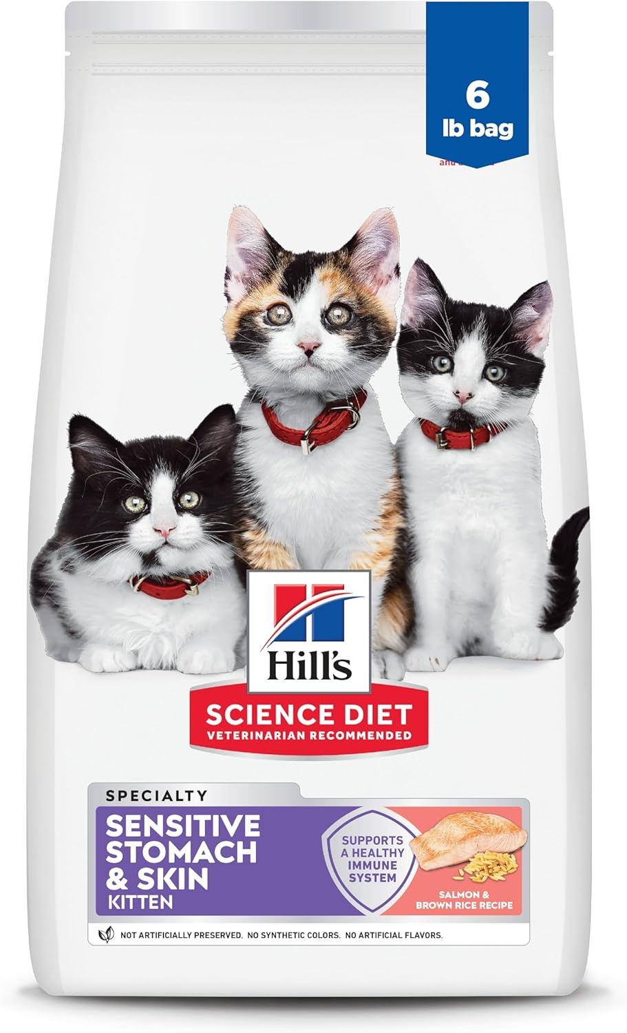 image:imageHills Science Diet Kitten Sensitive Stomach amp Skin Dry Cat Food Salmon amp Brown Rice 35 lb BagSalmon Brown Rice