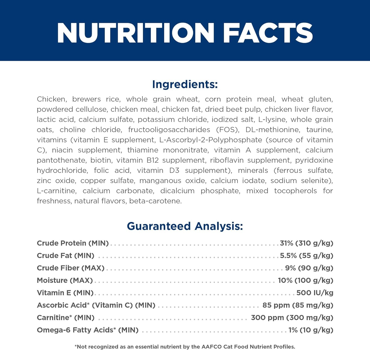 image:imageHills Science Diet Light Adult 16 Weight Management Support Dry Cat Food Chicken Recipe 7 lb BagChicken