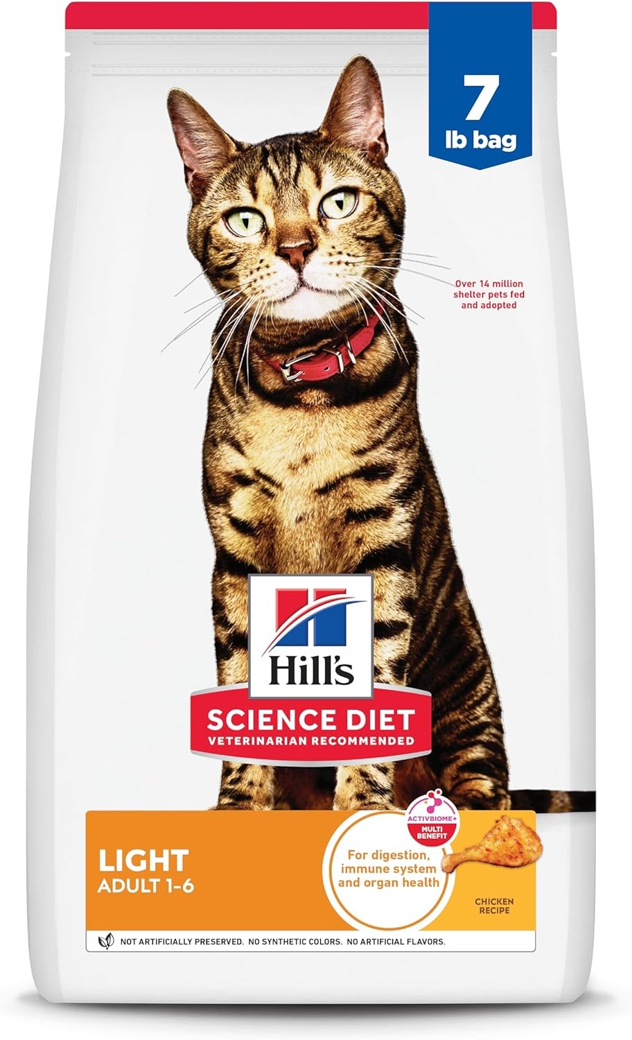 image:imageHills Science Diet Light Adult 16 Weight Management Support Dry Cat Food Chicken Recipe 7 lb BagChicken