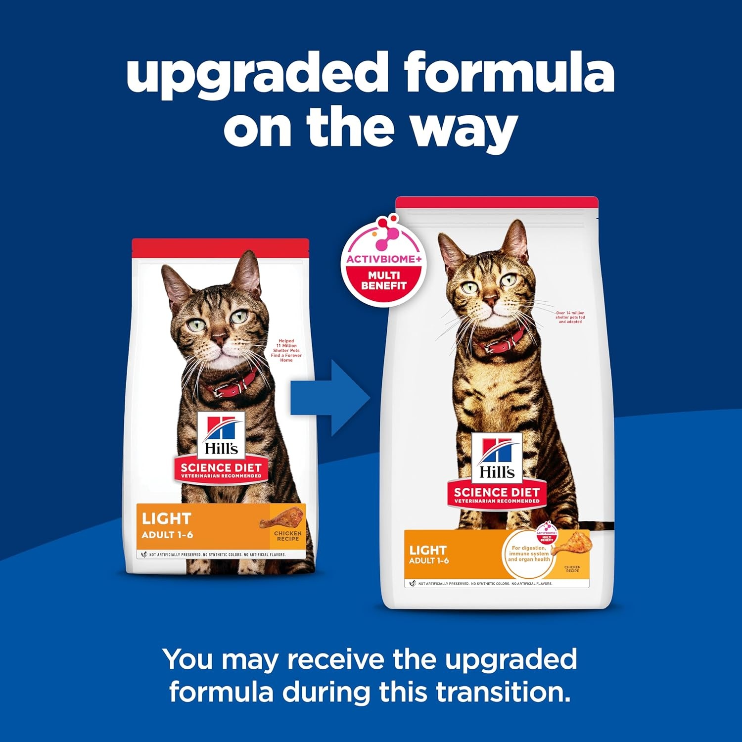 image:imageHills Science Diet Light Adult 16 Weight Management Support Dry Cat Food Chicken Recipe 7 lb BagChicken