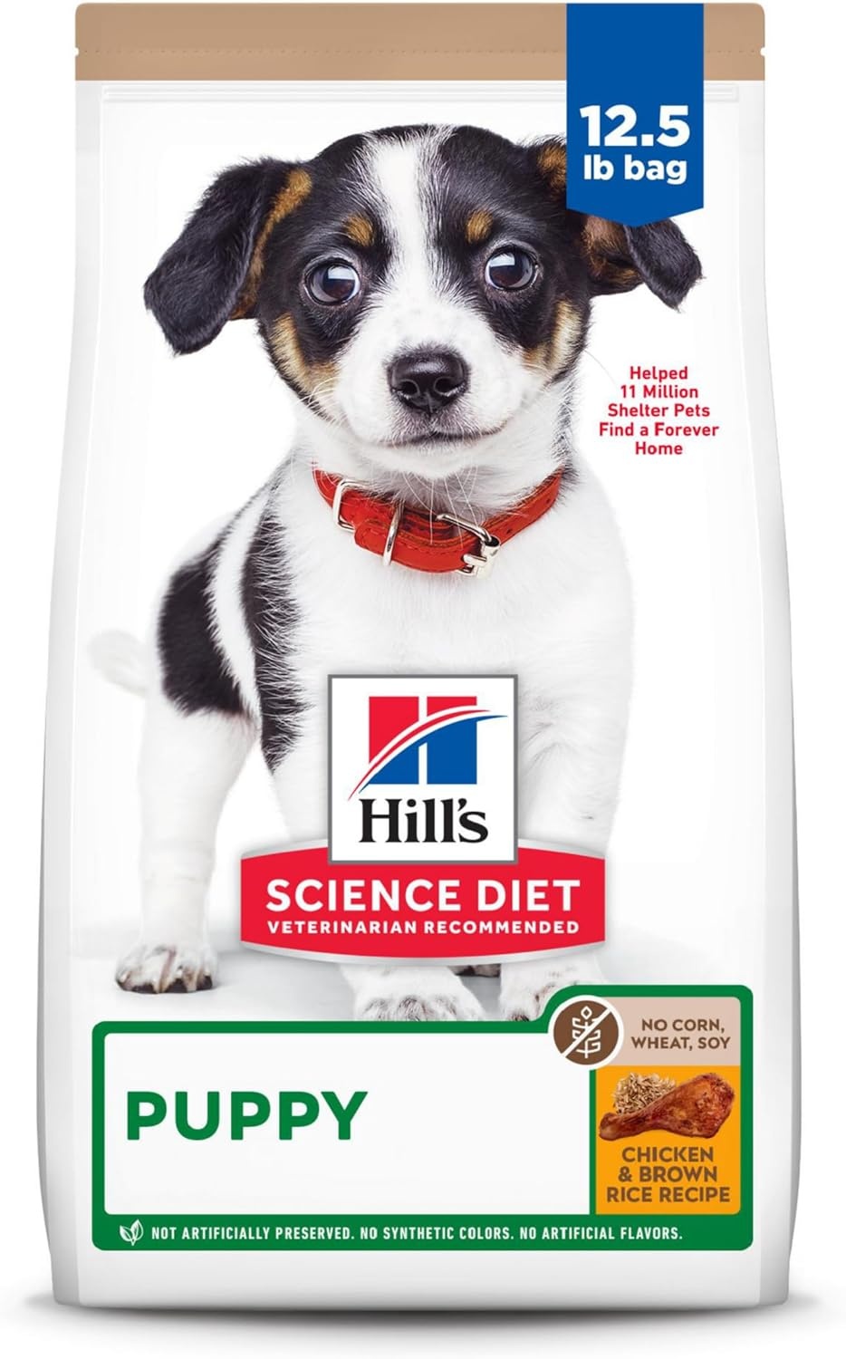 image:imageHills Science Diet Puppy Puppy Premium Nutrition Dry Dog Food No Corn Wheat Soy Chicken amp Brown Rice 125 lb BagNo Corn Wheat Soy Chicken Brown Rice