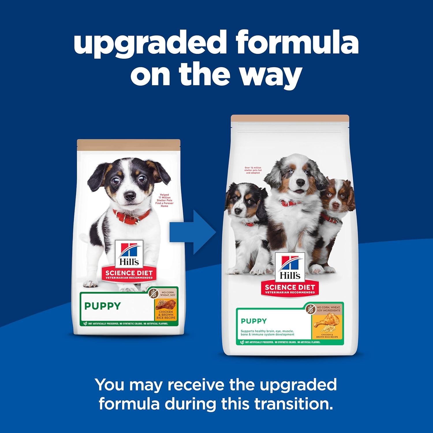image:imageHills Science Diet Puppy Puppy Premium Nutrition Dry Dog Food No Corn Wheat Soy Chicken amp Brown Rice 125 lb BagNo Corn Wheat Soy Chicken Brown Rice