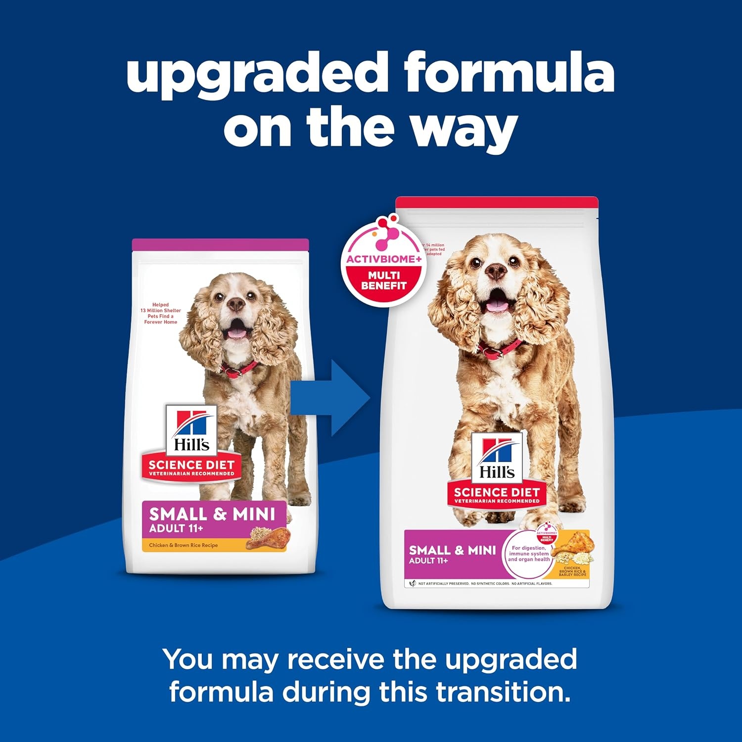 image:imageHills Science Diet Senior 11 Small amp Mini Dry Dog Food Chicken Brown Rice amp Barley 45 lb BagChicken Brown Rice Barley