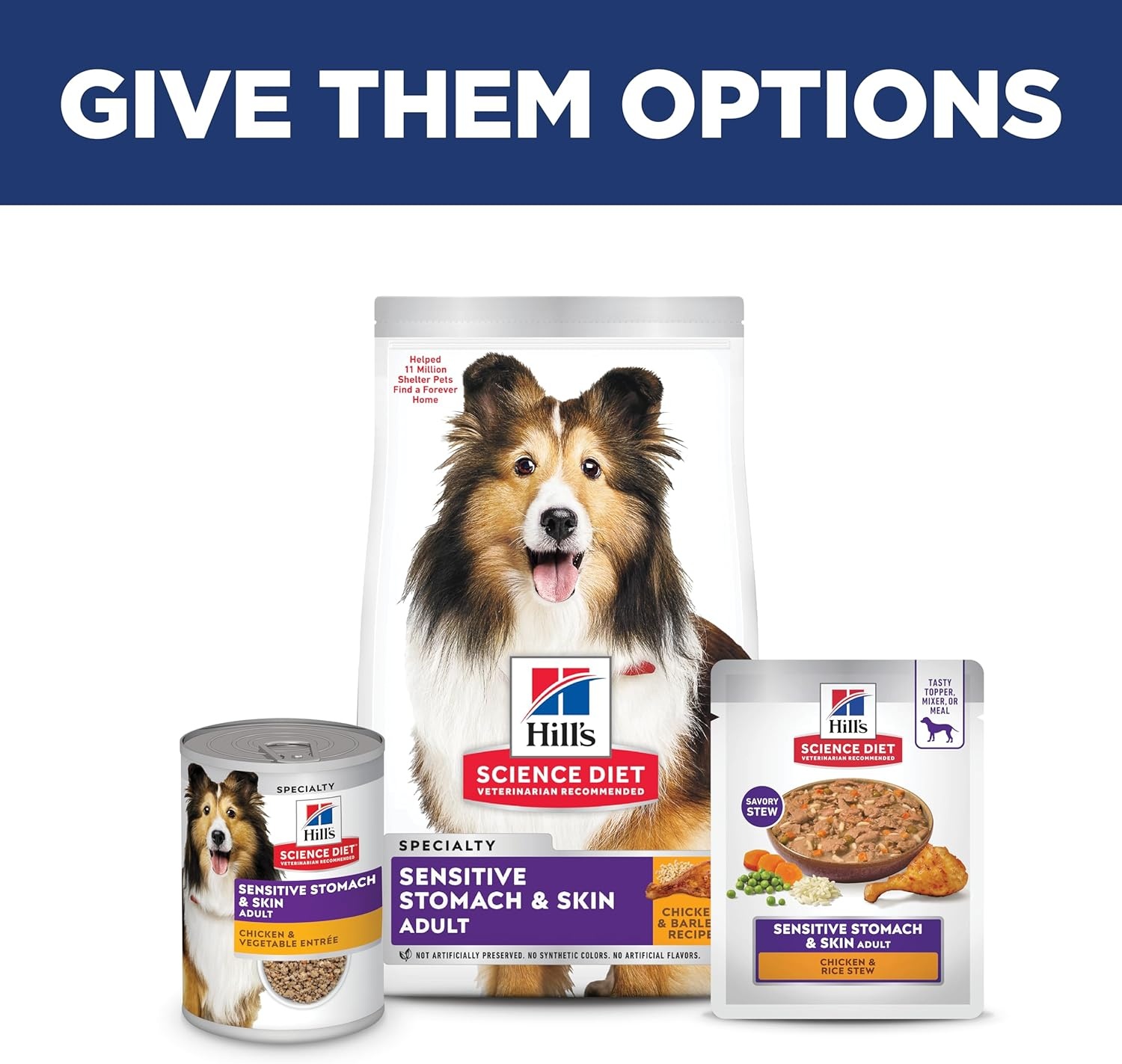 image:imageHills Science Diet Sensitive Stomach amp Skin Adult 16 Stomach amp Skin Sensitivity Support Wet Dog Food Chicken amp Rice Stew 28 oz Pouch Case of 24Chicken Rice Stew