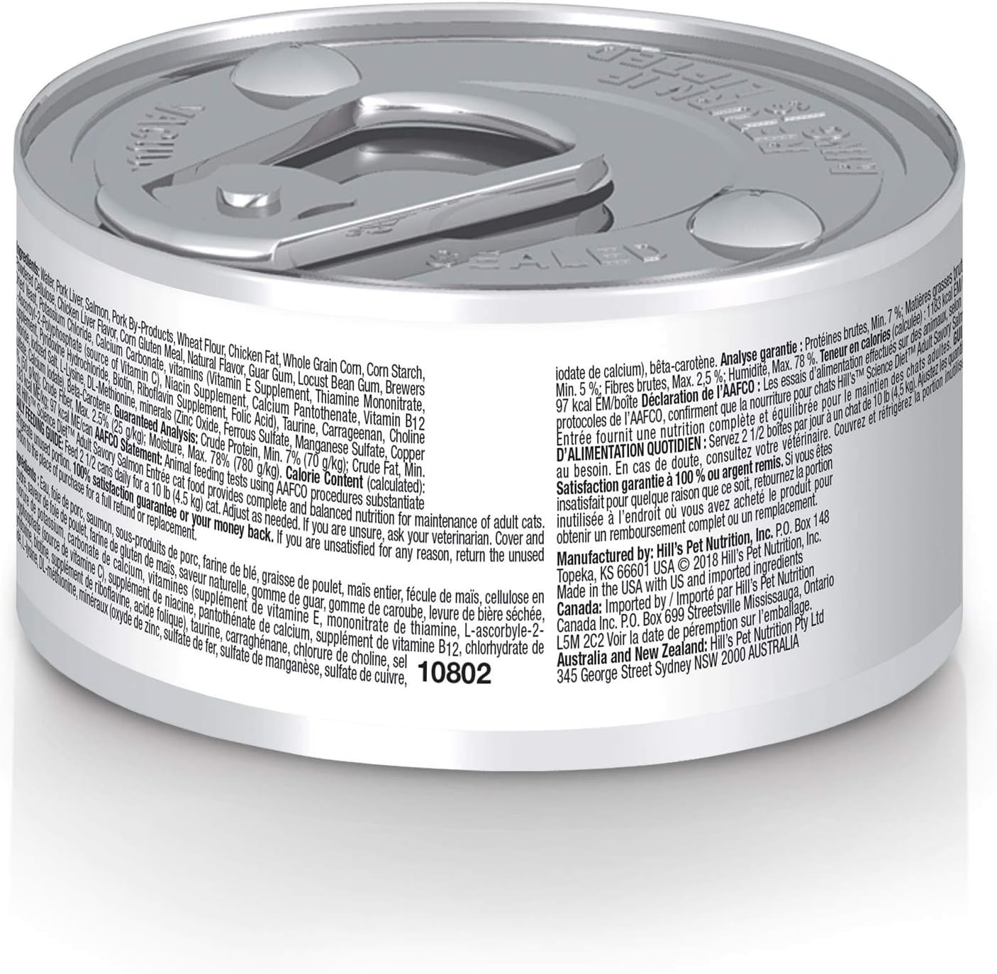 image:imageHills Science Diet Wet Cat Food Adult Savory Salmon Recipe 29 oz Cans 24Pack