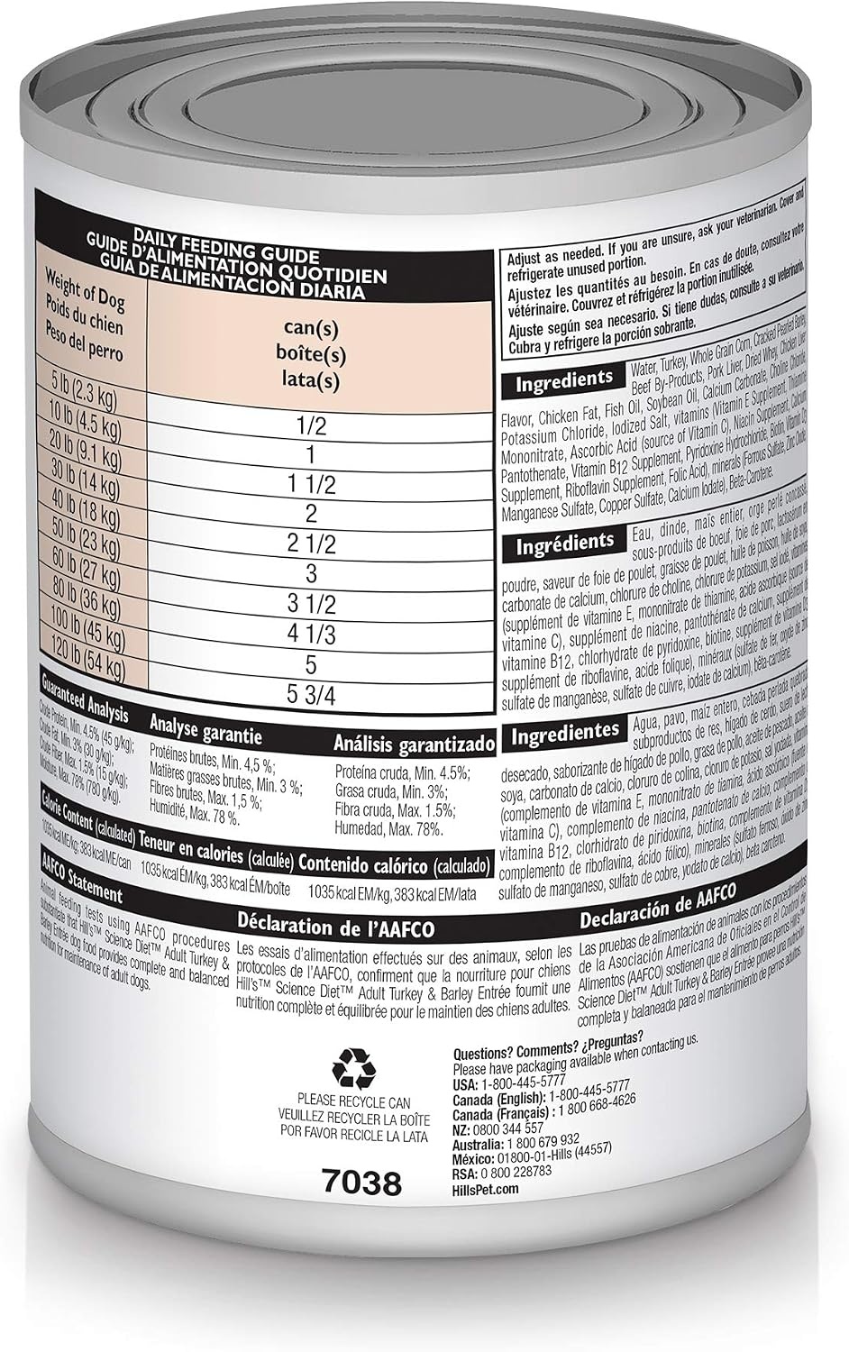 image:imageHills Science Diet Wet Dog Food Turkey amp Barley Entre Adult 16 13 oz Cans 12Pack
