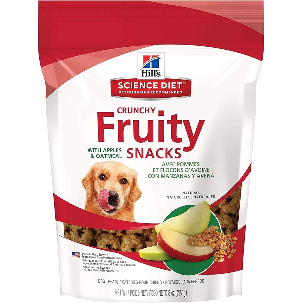 image:imageHills Natural Fruity Snacks Crunchy Dog Treats Cranberries amp Oatmeal 8 oz BagApples  Oatmeal