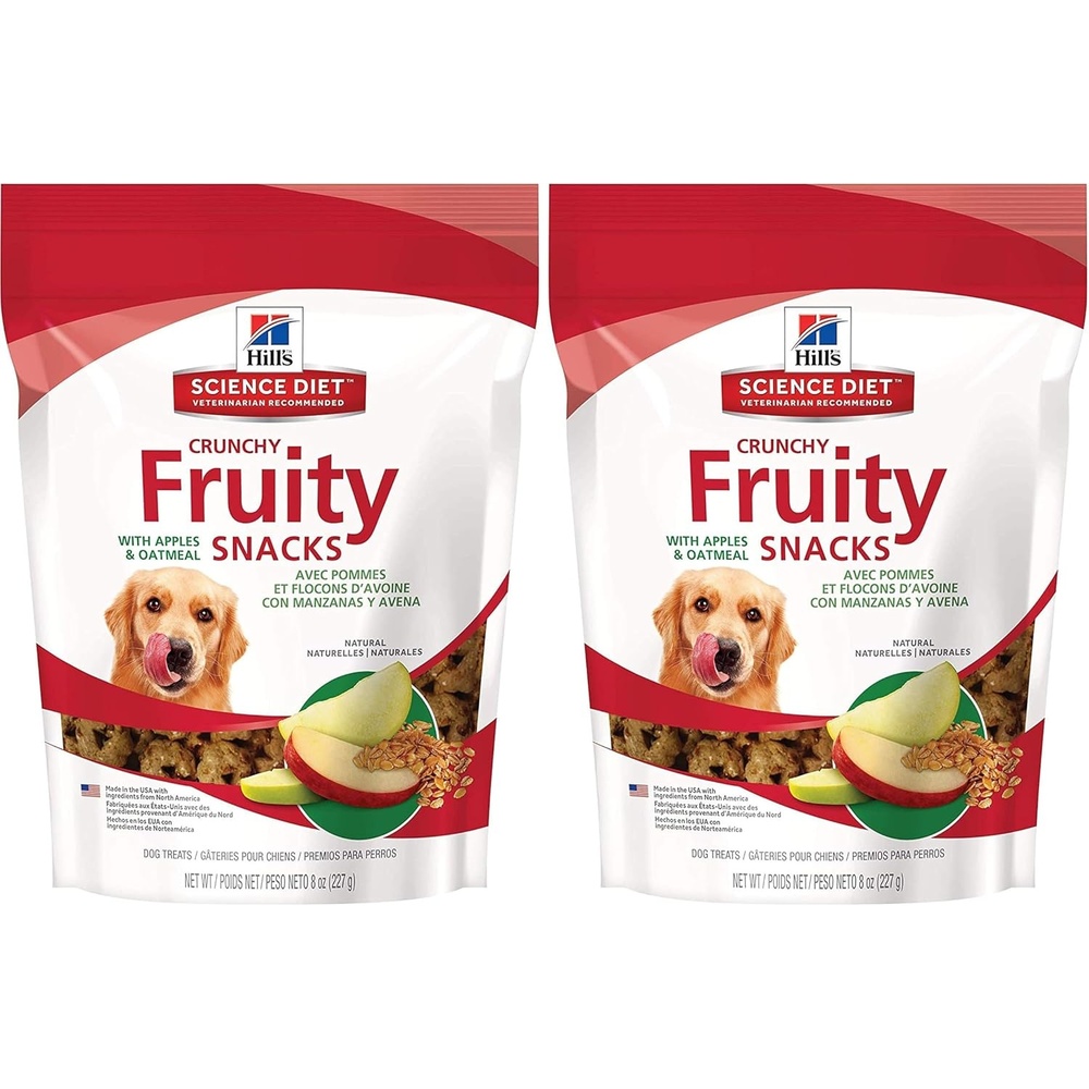 image:imageHills Natural Fruity Snacks Crunchy Dog Treats Cranberries amp Oatmeal 8 oz BagManzanas y Avena