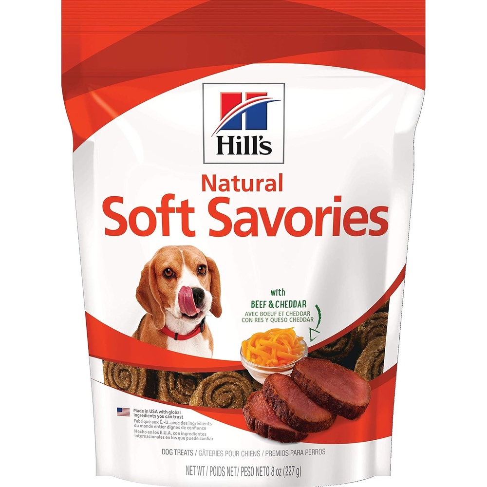 image:imageHills Natural Soft Savories Dog Treats Chicken amp Yogurt 8 oz BagBeef  Cheddar