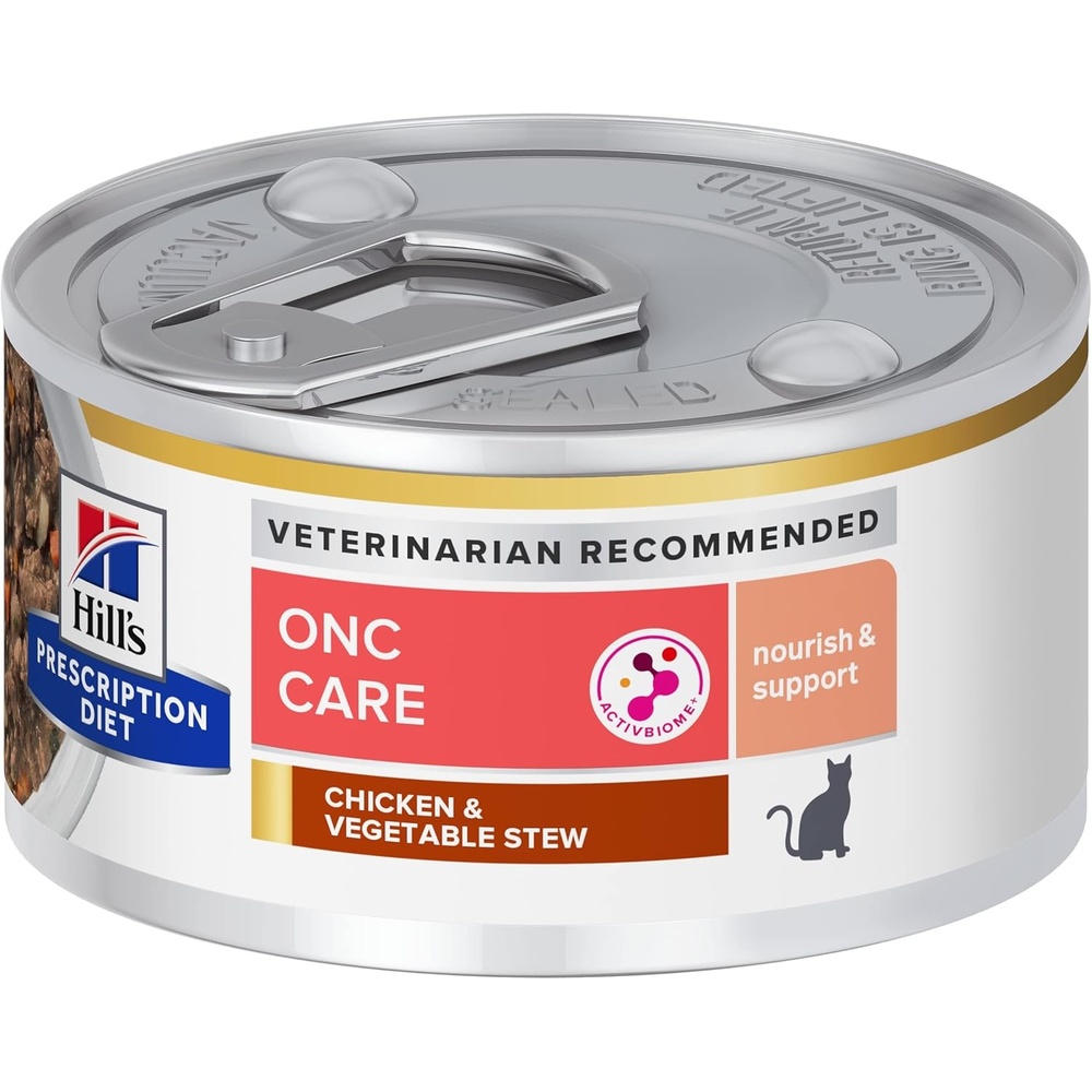 image:imageHills Prescription Diet ONC Care Wet Cat Food Chicken amp Vegetable Stew Veterinary Diet 29 oz Cans 24Pack