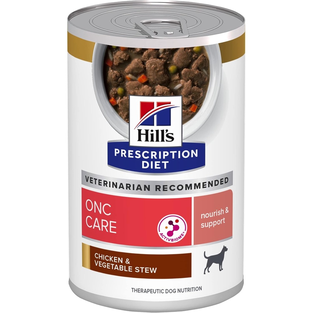 image:imageHills Prescription Diet ONC Care Wet Dog Food Chicken amp Vegetable Stew Veterinary Diet 125 oz Cans 12Pack