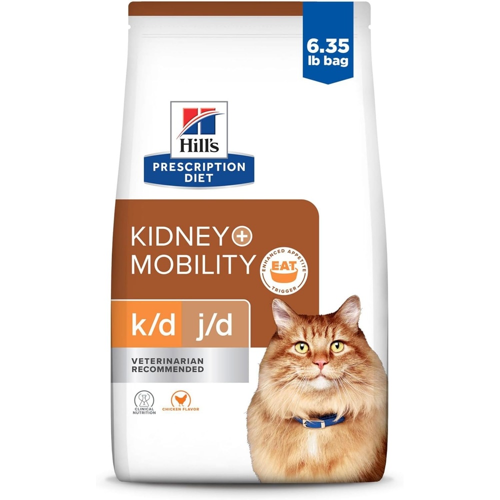 image:imageHills Prescription Diet kd Kidney Care jd Mobility Care Dry Cat Food Chicken 635 lb Bag