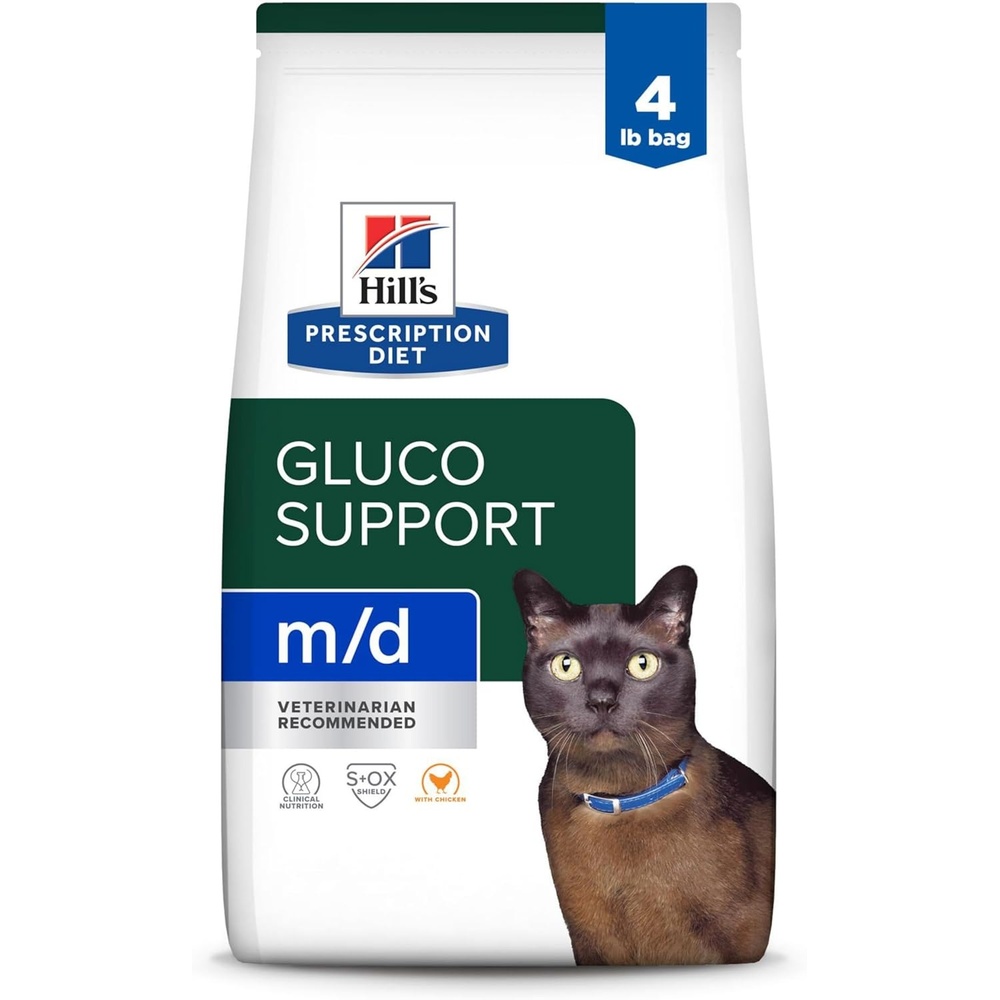 image:imageHills Prescription Diet md GlucoSupport Dry Cat Food Chicken 4 lb BagChicken