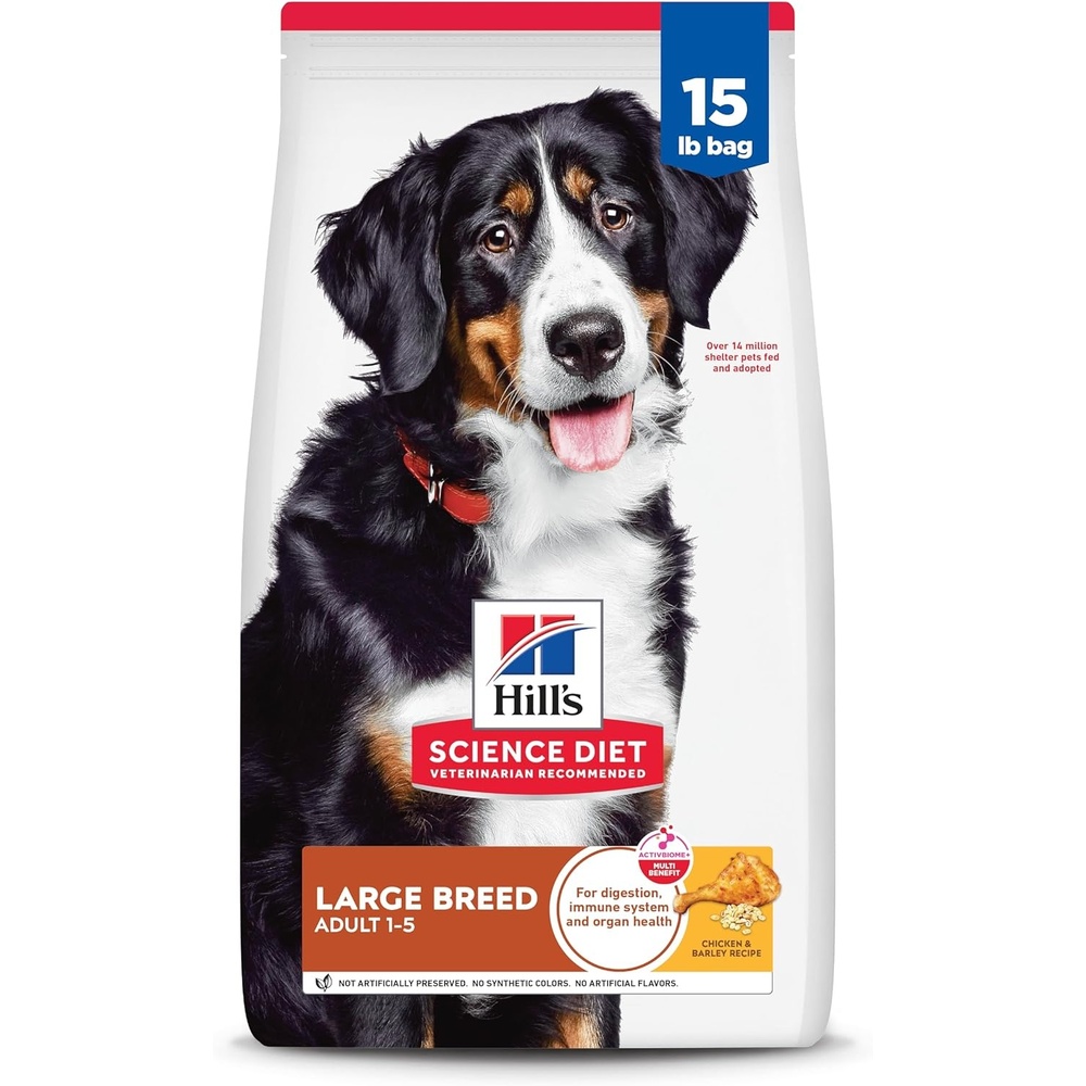 image:imageHills Science Diet Adult 15 Large Breed No Corn Wheat or Soy Dry Dog Food Chicken 30 lb BagChicken  Barley