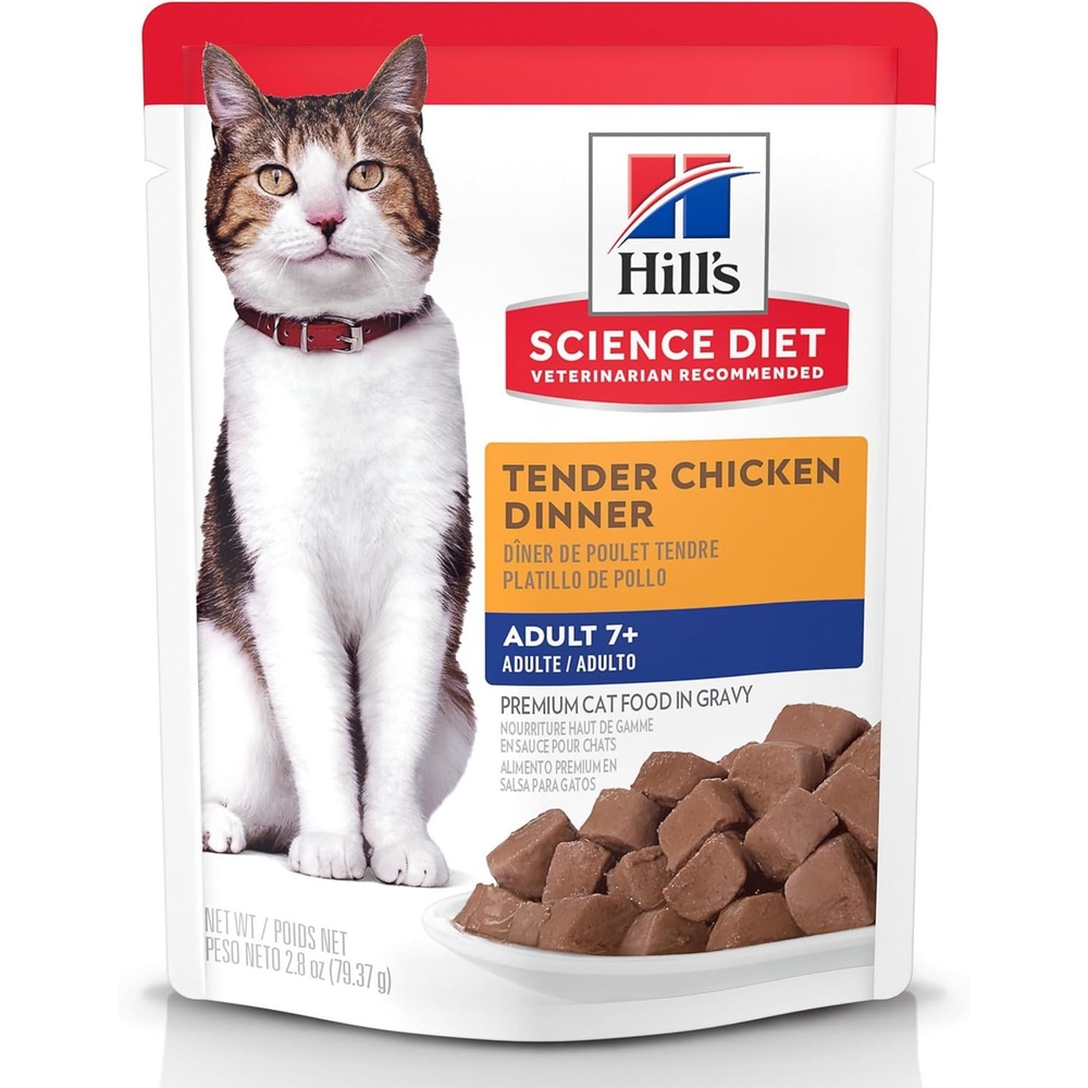 image:imageHills Science Diet Adult 7 Cat Food Tuna Stew 28 oz Pouches 24PackChicken Stew