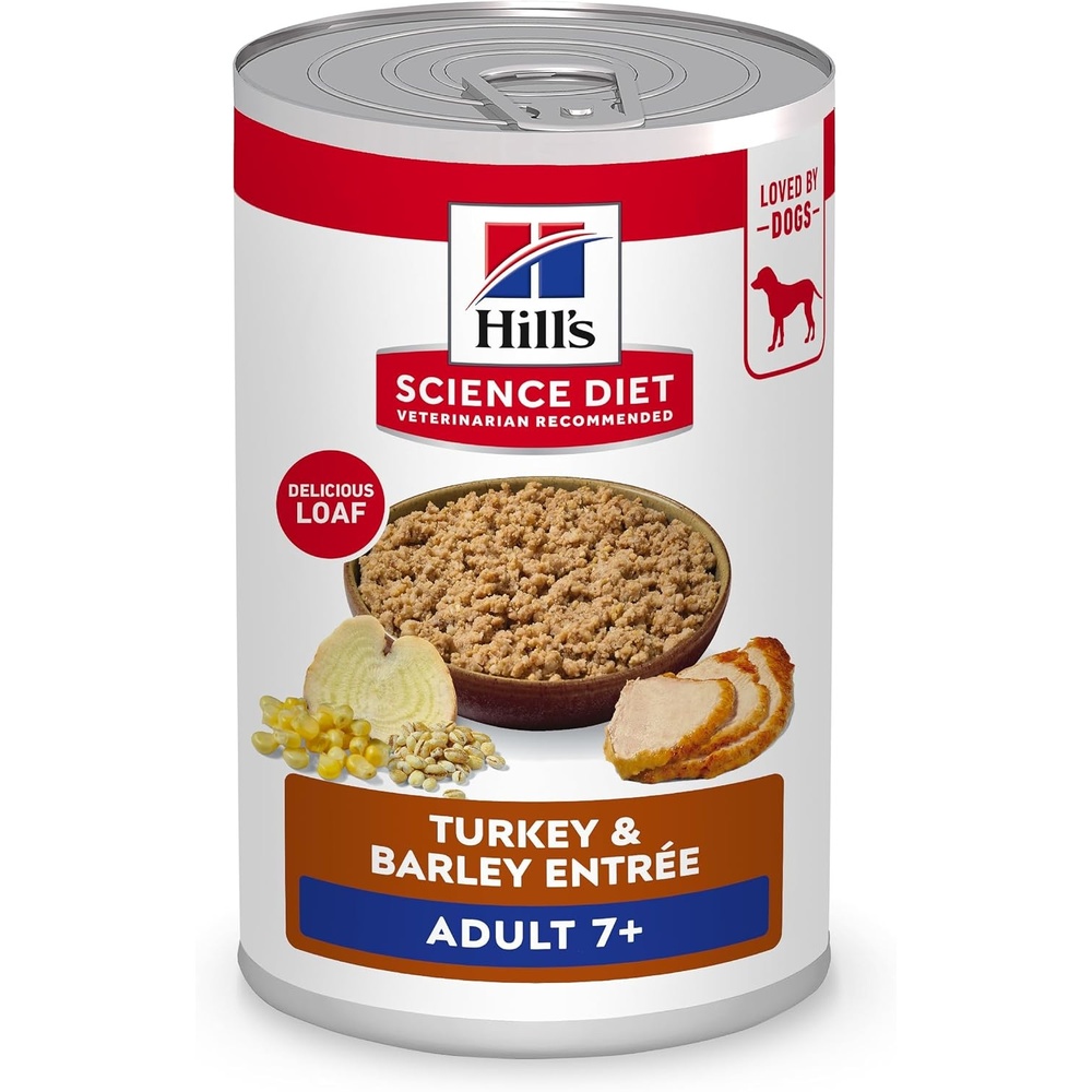 image:imageHills Science Diet Adult 7 Wet Dog Food Chicken amp Barley 13 oz Cans 12PackTurkey  Barley Loaf
