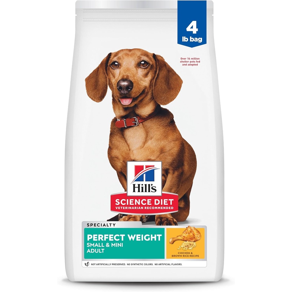 image:imageHills Science Diet Adult Perfect Weight Small amp Mini Dry Dog Food Chicken 125 lb BagChicken