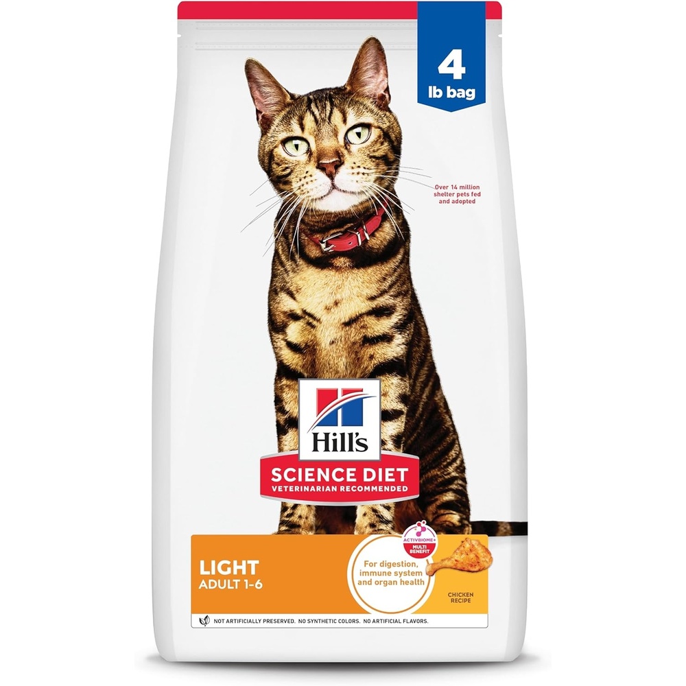 image:imageHills Science Diet Light Adult 16 Weight Management Support Dry Cat Food Chicken Recipe 7 lb BagChicken