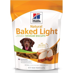 Hill’s Natural Baked Light Biscuit Treats for Small Dogs, Chicken, 8 oz. Bag(Chicken)