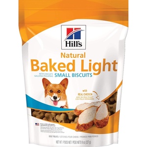 Hill’s Natural Baked Light Biscuit Treats for Small Dogs, Chicken, 8 oz. Bag(Chicken Mini)