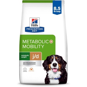 Hill’s Prescription Diet Metabolic + Mobility, Weight + Joint Care Dry Dog Food, Chicken, 24 lb. Bag(Chicken)