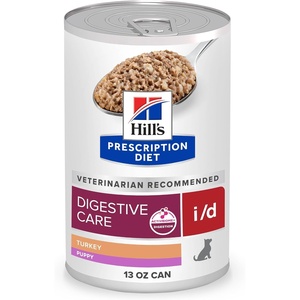 Hill’s Prescription Diet i/d Digestive Care Puppy Wet Dog Food, Turkey, 13 oz. Cans, 12-Pack