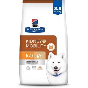 Hill’s Prescription Diet k/d Kidney Care + j/d Joint Care Chicken Flavor Dry Dog Food, Veterinary Diet, 8.5 lb. Bag(Chicken)