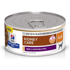 Hill’s Prescription Diet k/d Kidney Care Chicken & Vegetable Stew Wet Dog Food, Veterinary Diet, 5.5 oz. Cans, 24-Pack(Beef & Vegetable Stew)