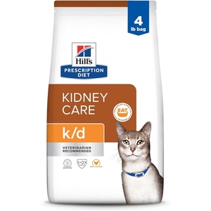 Hill’s Prescription Diet k/d Kidney Care Dry Cat Food, Chicken, 8.5 lb. Bag(Chicken)