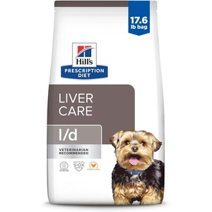 Hill’s Prescription Diet l/d Liver Care Dry Dog Food, Chicken, 17.6 lb. Bag